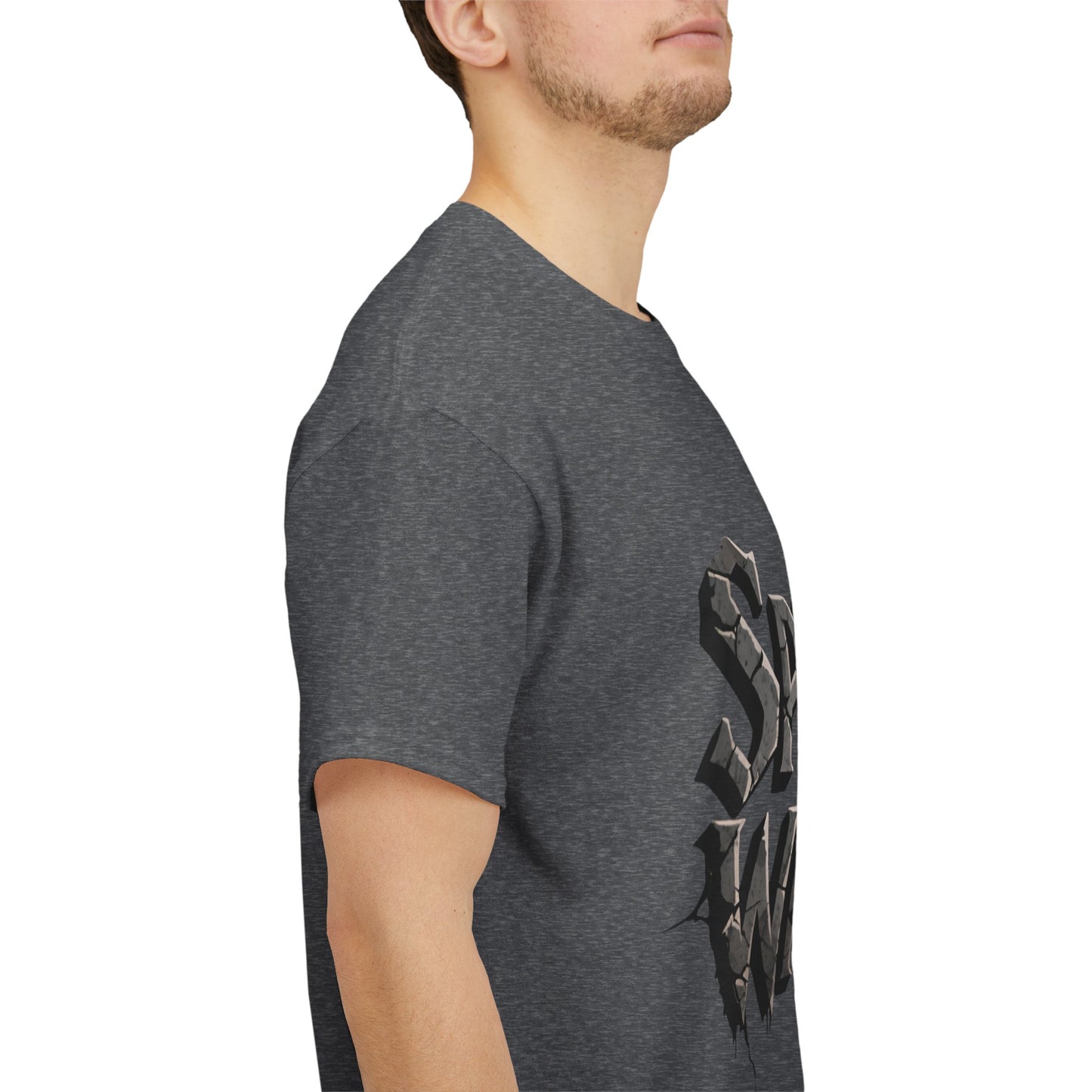 Spiritual Warrior T-Shirt — Gothic Lettering Faith & Strength Tee