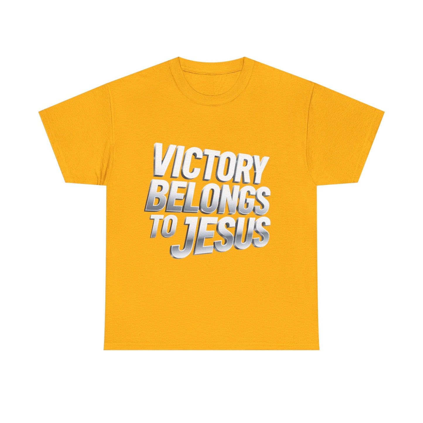 Victory Belongs to Jesus T-Shirt — Heavyweight Christian Faith Tee