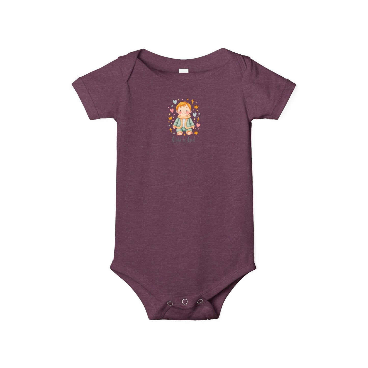 Infant One-Piece Bodysuit — Cute Little Girl Illustration "Hello World" Baby Bodysuit