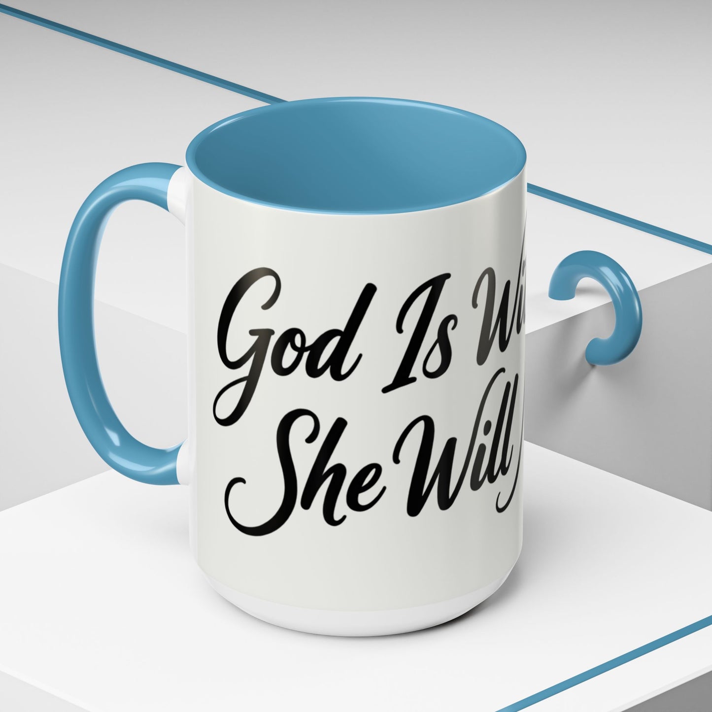 Inspirational Script Coffee Mug — "Strength Lives in Small, Steady Moments" (11/15 oz)