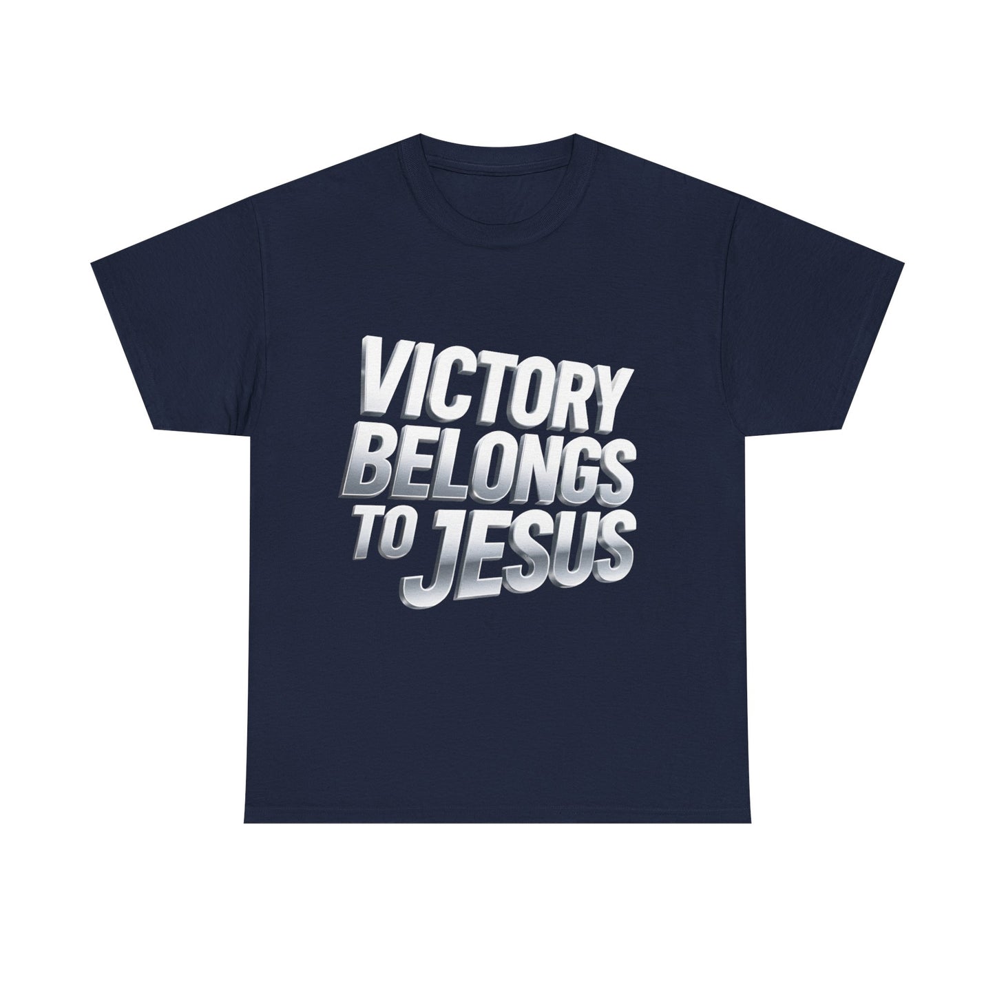 Victory Belongs to Jesus T-Shirt — Heavyweight Christian Faith Tee