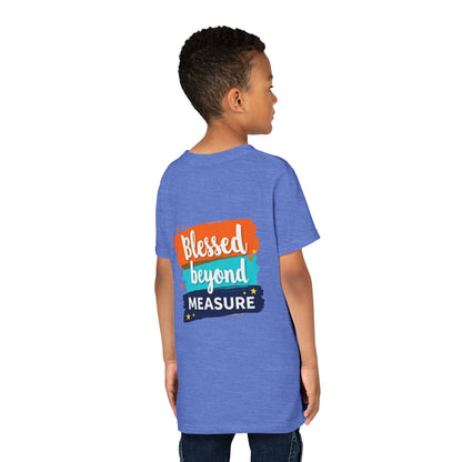 Blessed Beyond Measure Youth Tee | Inspirational Kids Shirt, Faith Design