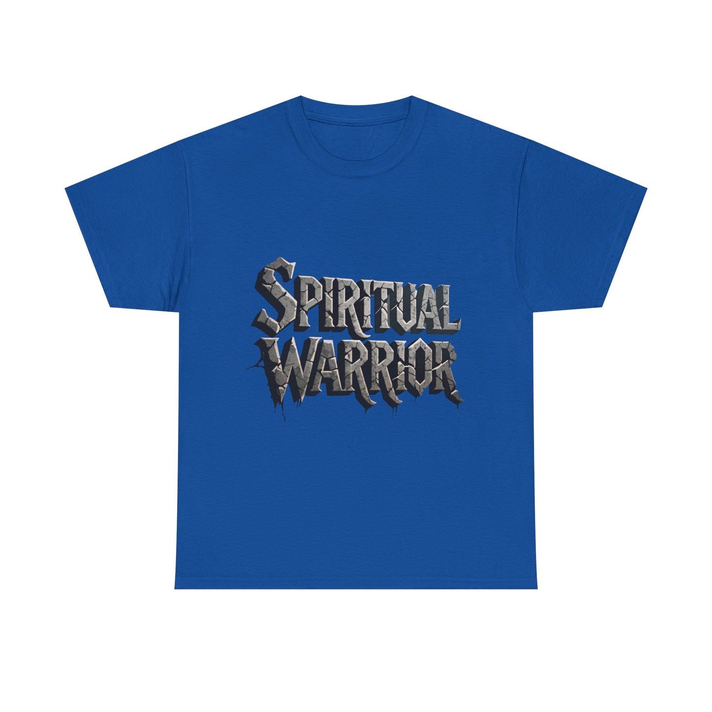 Spiritual Warrior T-Shirt — Gothic Lettering Faith & Strength Tee