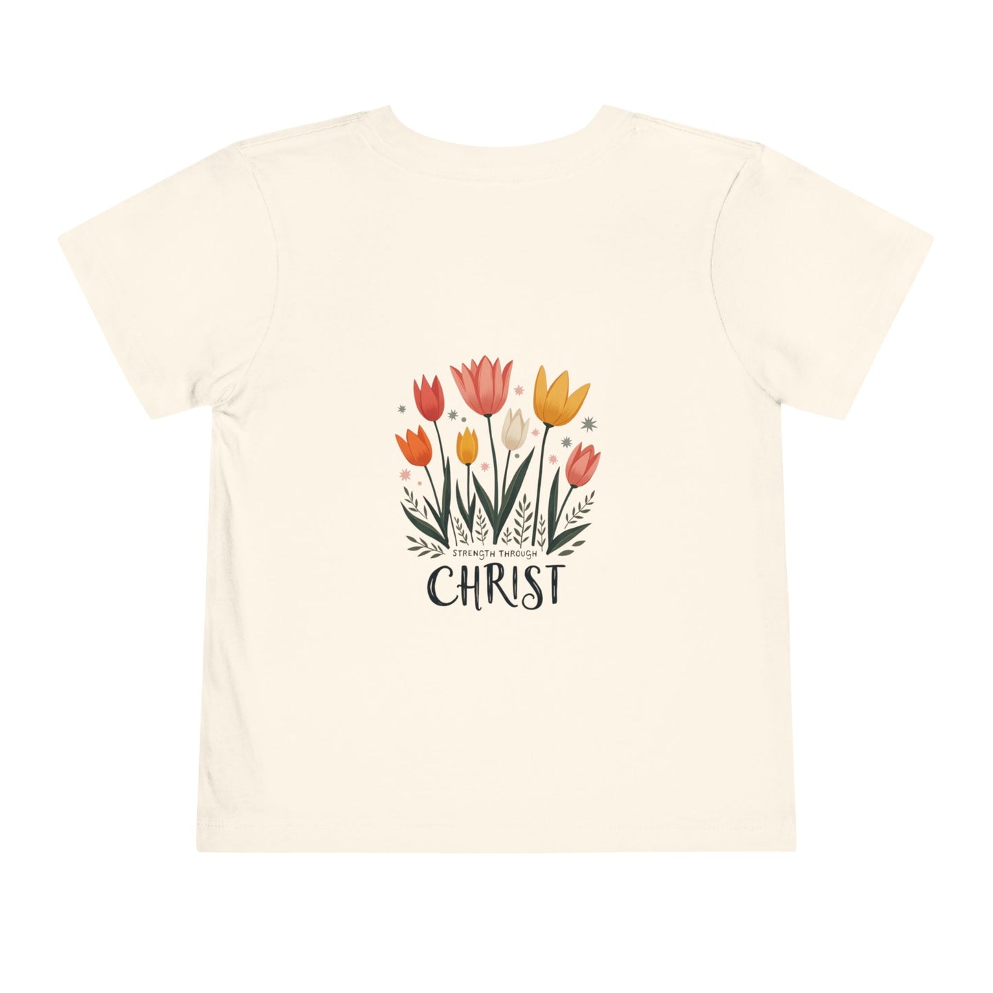 Cute Tulip Floral Christ Tee for Toddlers | Daily Faith Inspiration | Ideal Gift for Kids