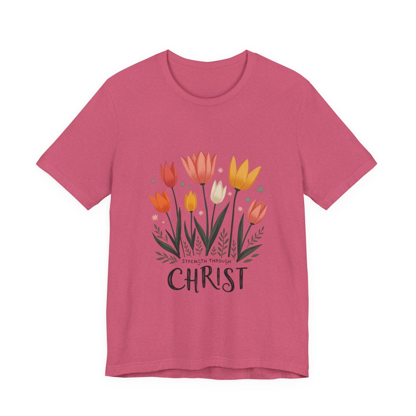 Tulip Floral Faith Shirt | Christian Spring Tee | Unique Gifts for Moms & Teens