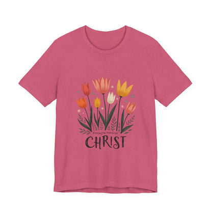 Tulip Floral Faith Shirt | Christian Spring Tee | Unique Gifts for Moms & Teens