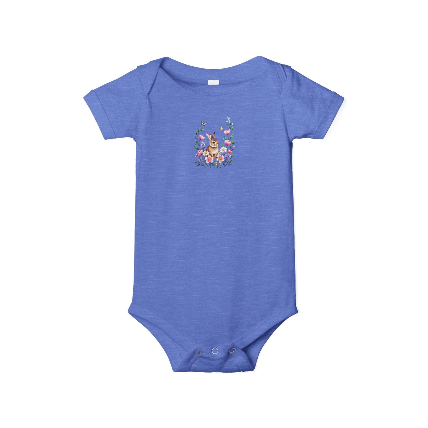 Floral Bunny Infant One-Piece Bodysuit