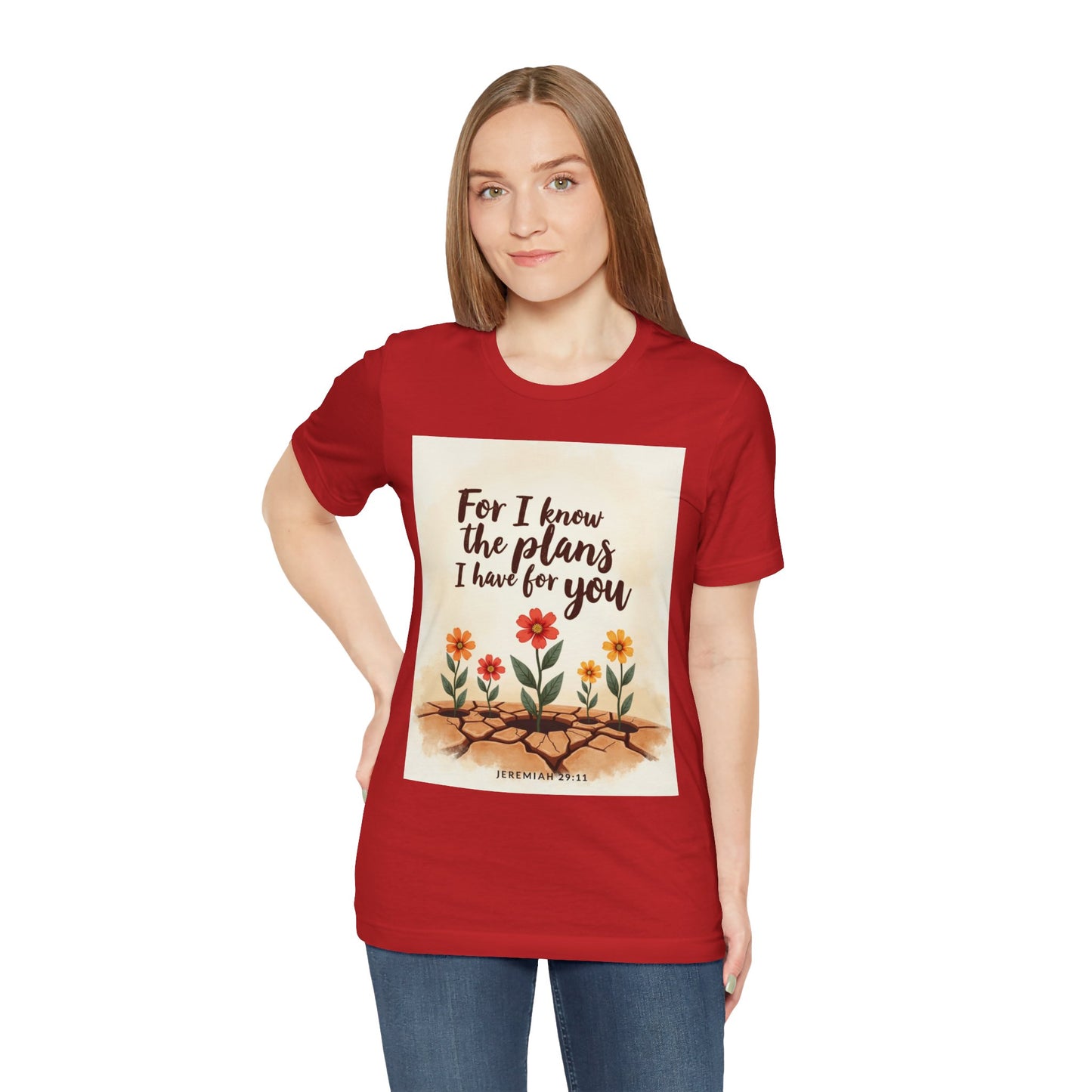 For I Know The Plans I Have For You tee | Jeremiah 29:11 floral roots scripture shirt | Meaningful Gift for Teens and Adults