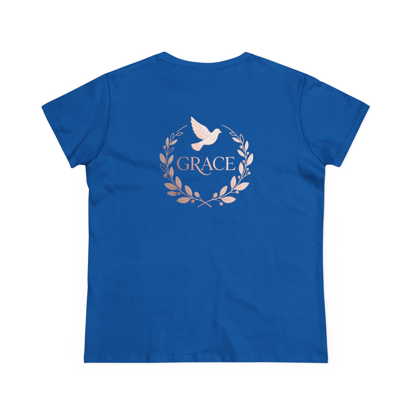 Graceful Dove Wreath Tee — Women's Rose-Gold Reminder Tee