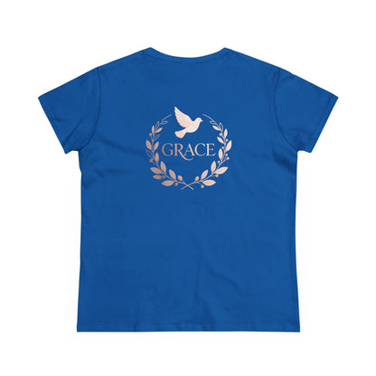 Graceful Dove Wreath Tee — Women's Rose-Gold Reminder Tee
