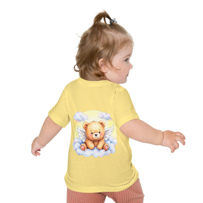 Baby T-Shirt — "God's Little Angel" Cute Winged Bear Personalized Tee