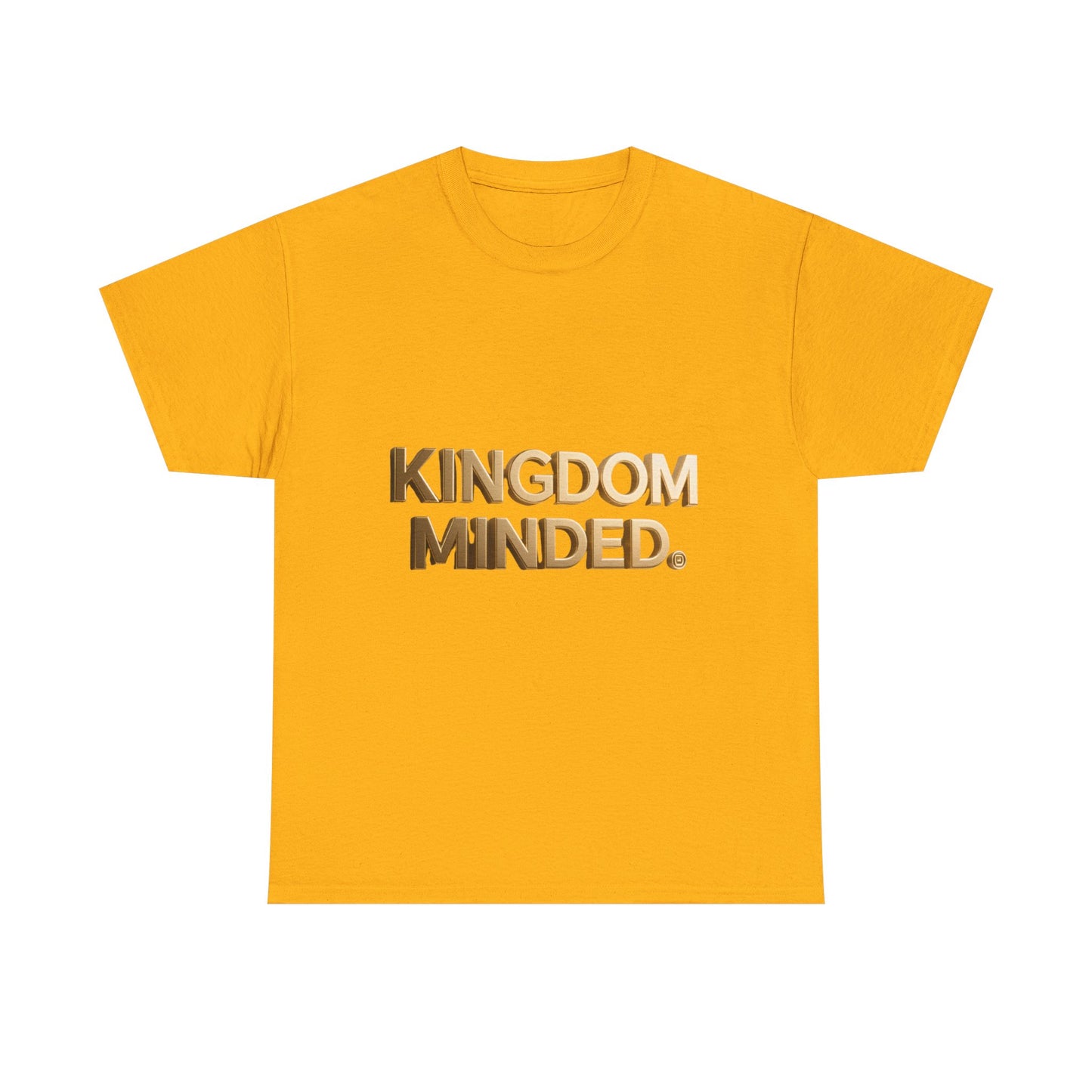 Faith & Focus Tee — Gold Typography Cotton Shirt