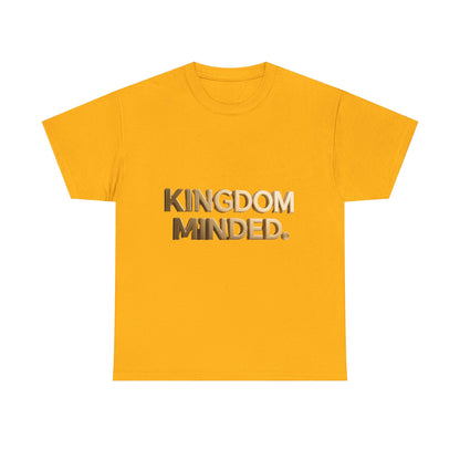 Faith & Focus Tee — Gold Typography Cotton Shirt