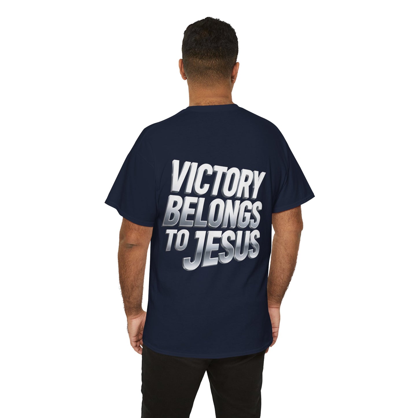 Victory Belongs to Jesus T-Shirt — Heavyweight Christian Faith Tee