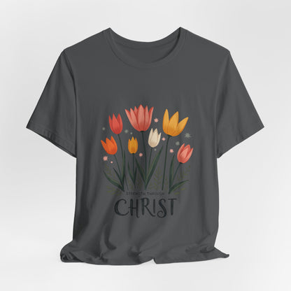 Tulip Floral Faith Shirt | Christian Spring Tee | Unique Gifts for Moms & Teens