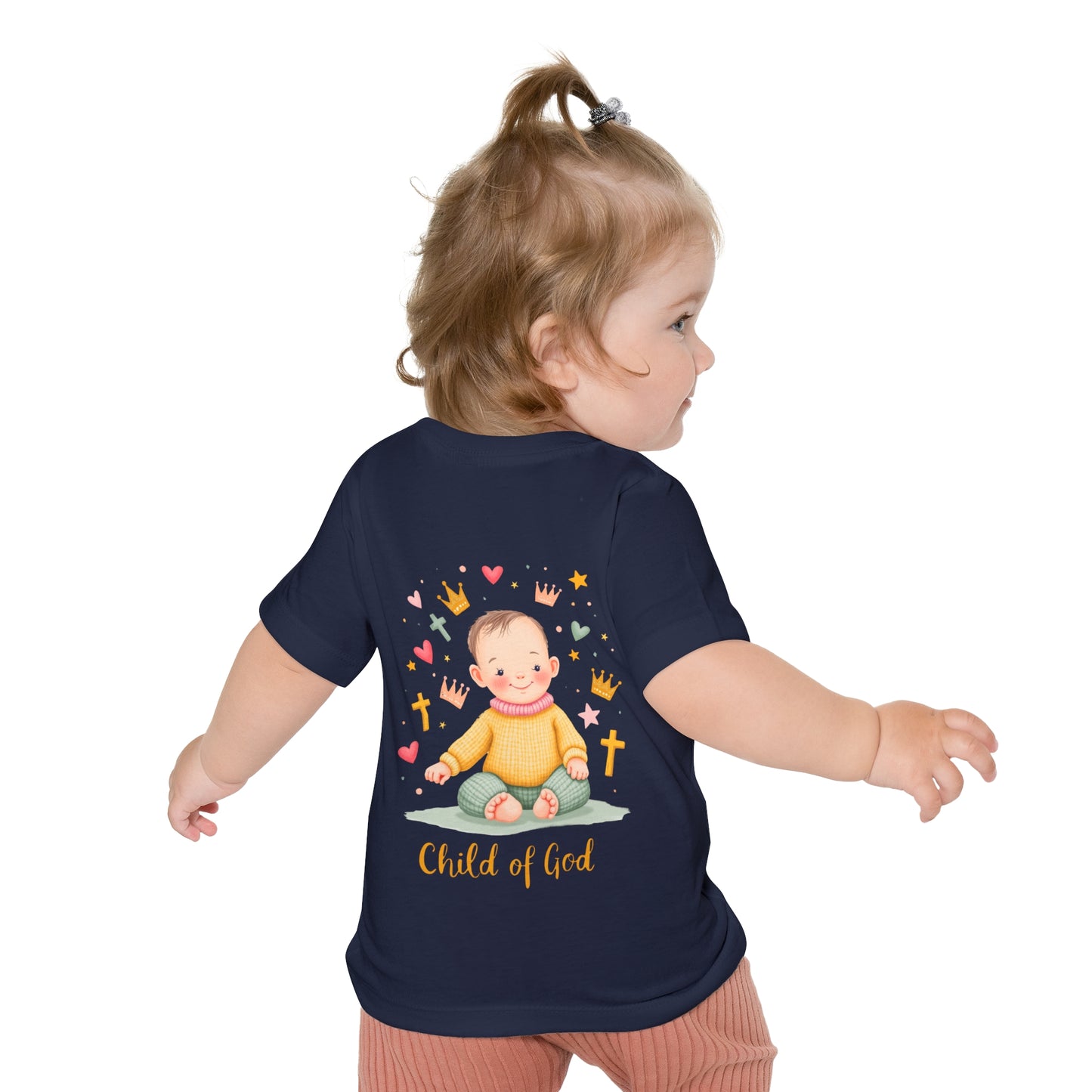 Baby Short Sleeve T-Shirt — "Child of God" Smiling Infant Faith Tee
