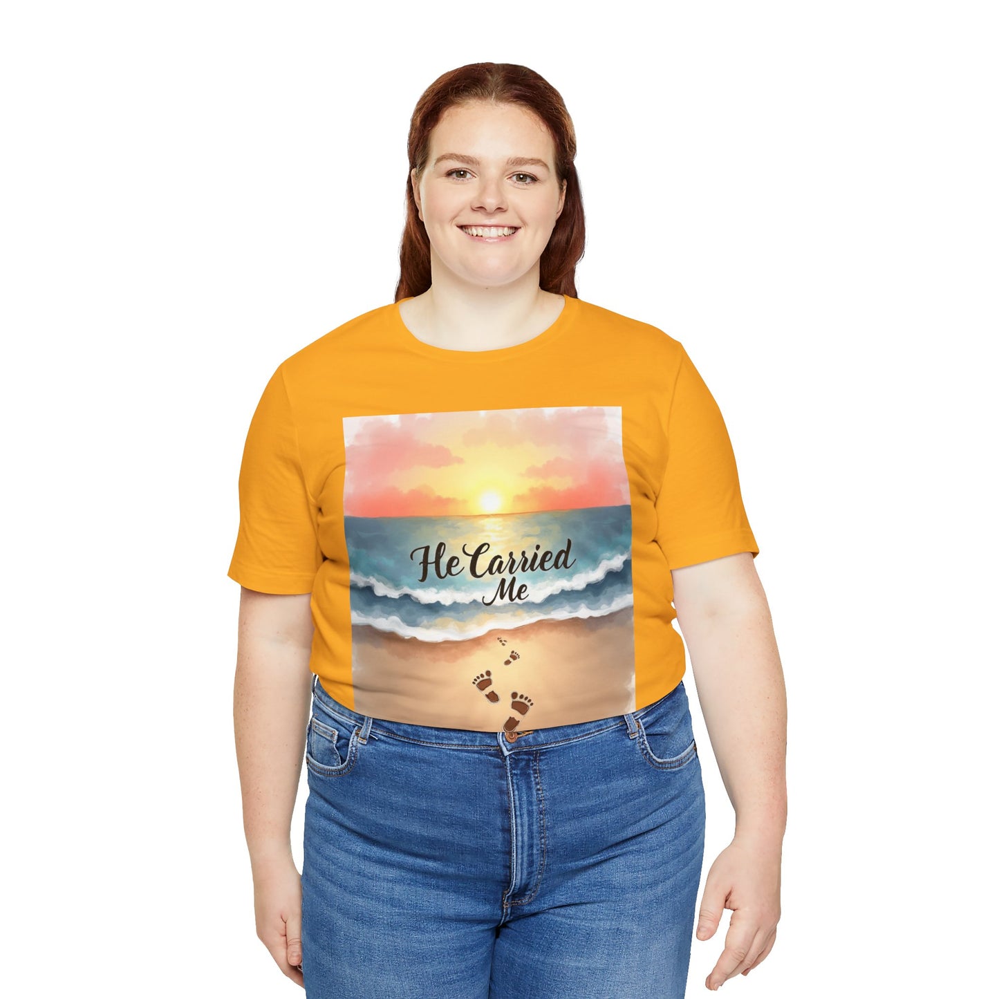 He Carried Me Scripture Tee | Inspirational Christian Faith Shirt