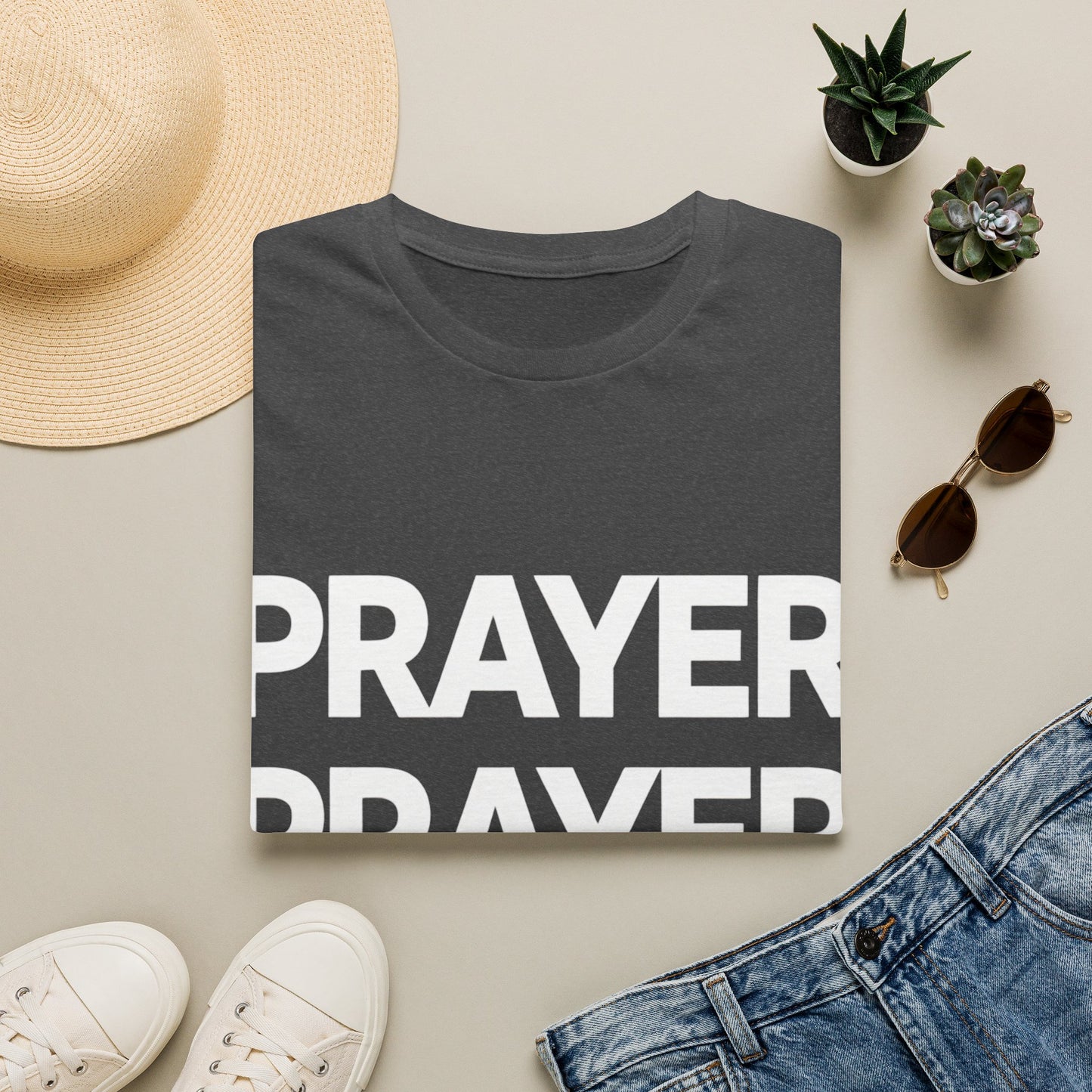 Prayer Repeat T-Shirt | Bold Spiritual Graphic Tee Gift