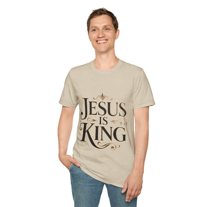 Jesus Is King T-Shirt — Christian Faith Graphic Tee, Inspirational Worship Shirt