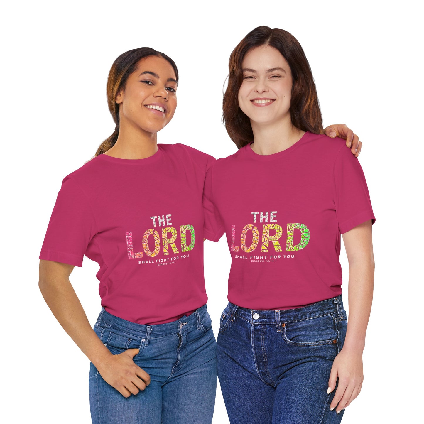 The LORD multicolor mosaic Tee | T-Shirt, Christian faith typography