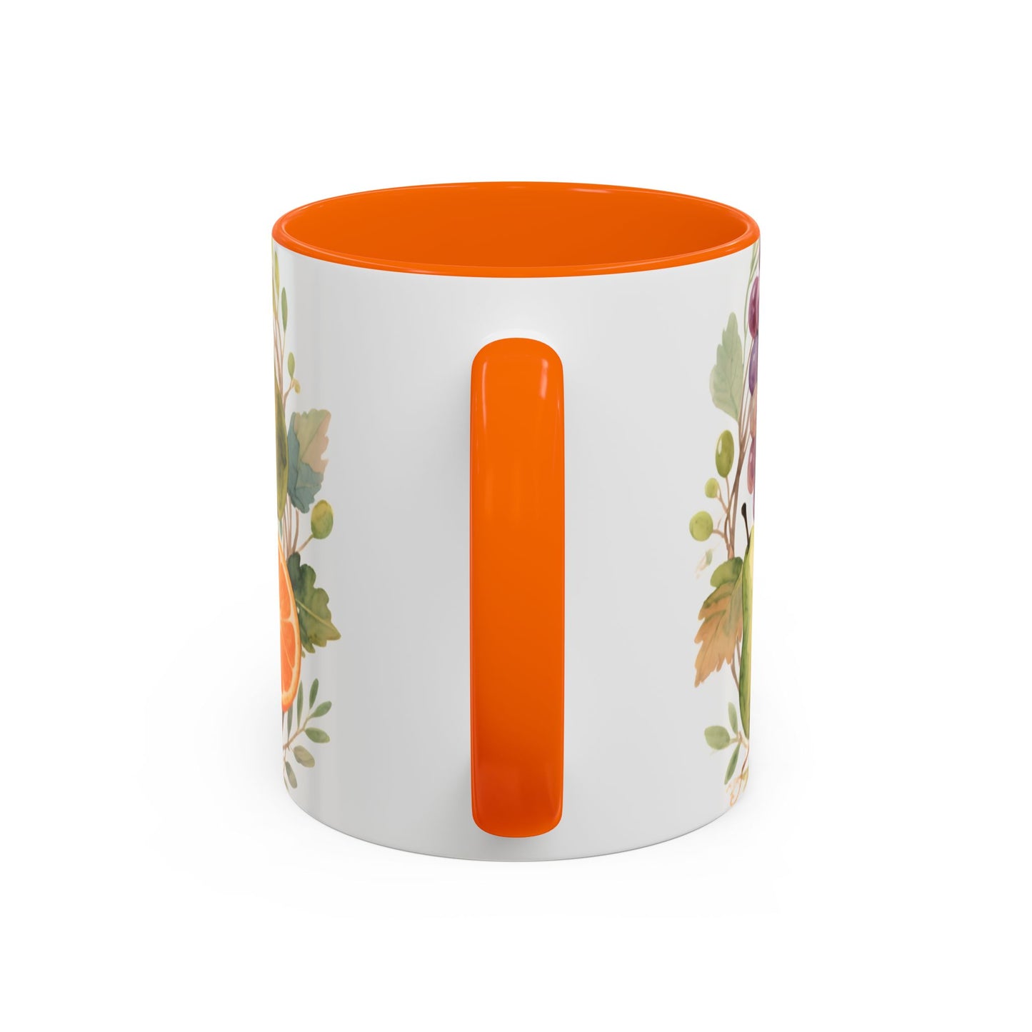 Christian Fruit of the Spirit Accent Coffee Mug — Galatians 5:22-23 Floral Scripture Design (11/15oz)
