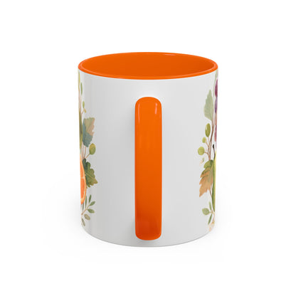 Christian Fruit of the Spirit Accent Coffee Mug — Galatians 5:22-23 Floral Scripture Design (11/15oz)