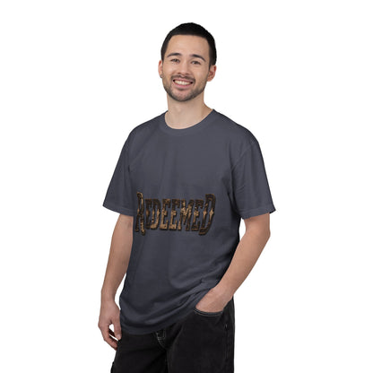 Garment-Dyed Statement Tee — Bold Single-Word Typographic Front