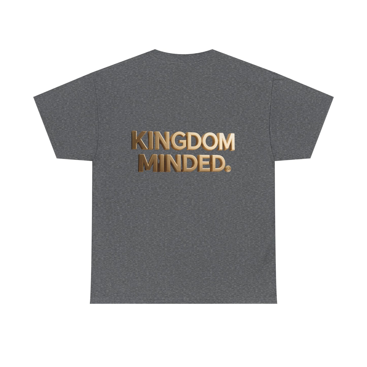 Faith & Focus Tee — Gold Typography Cotton Shirt