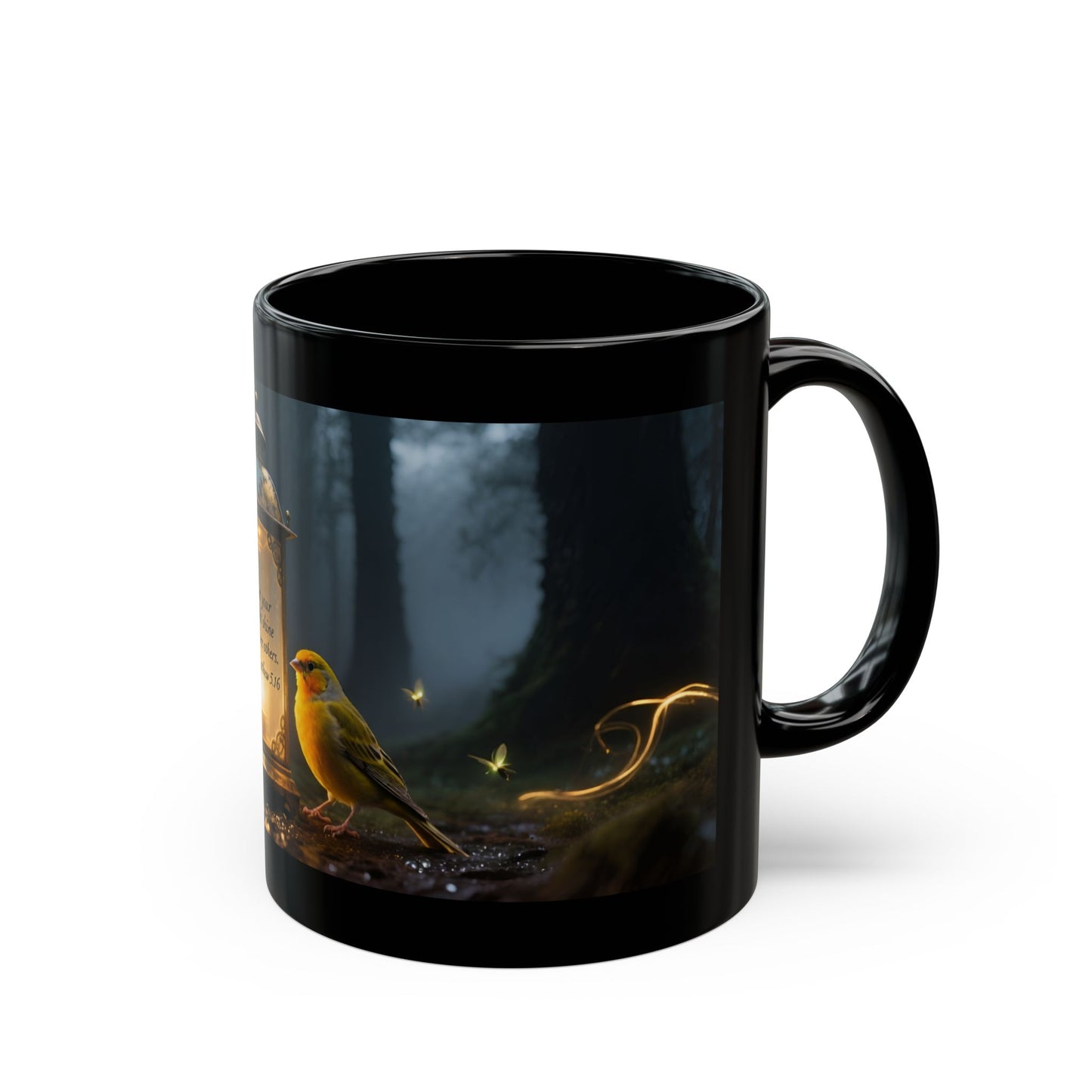 Lantern and Bird Illustration Mug | Inspirational Scripture Verse Coffee Cup