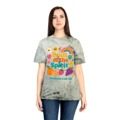 Fruit of the Spirit T-Shirt — Retro Rainbow & Fruit Christian Tee (Galatians 5:22-23)