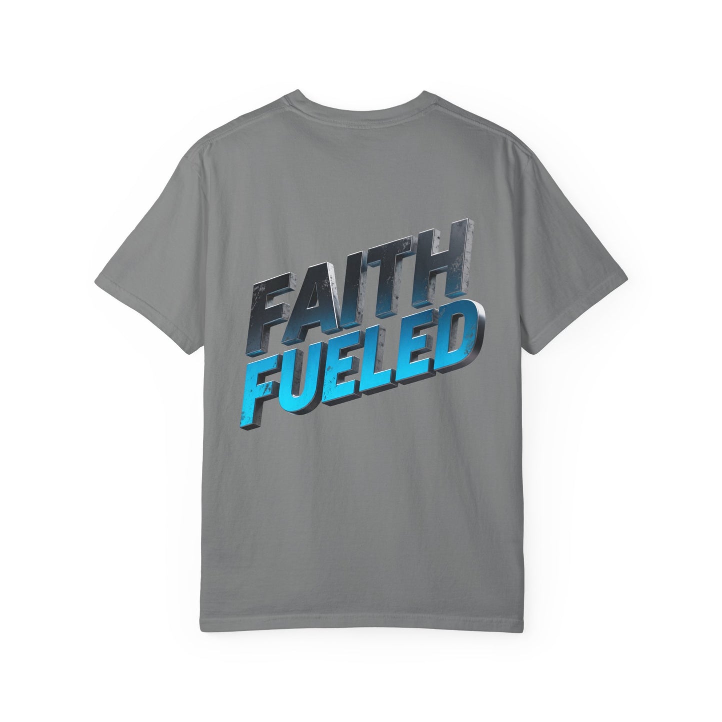 Faith Fueled Garment-Dyed Tee — Vintage Two-Tone Christian T-Shirt