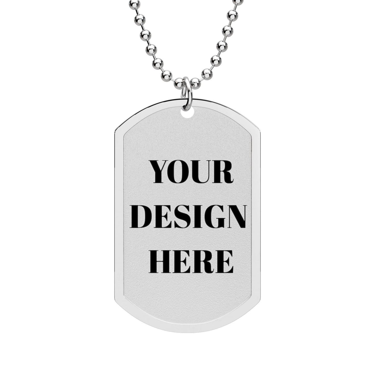 Personalized Dog Tag Necklace — Custom Engraved Military ID Style Pendant