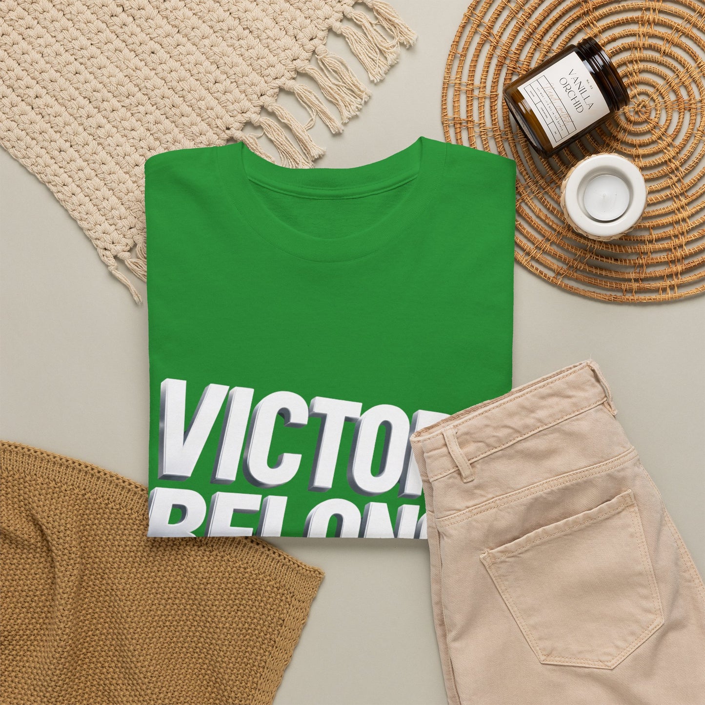 Victory Belongs to Jesus T-Shirt — Heavyweight Christian Faith Tee