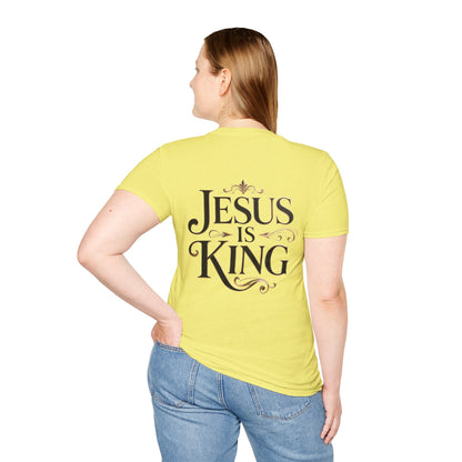 Jesus Is King T-Shirt — Christian Faith Graphic Tee, Inspirational Worship Shirt