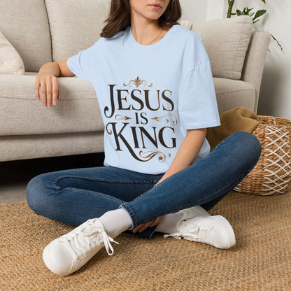 Jesus Is King T-Shirt — Christian Faith Graphic Tee, Inspirational Worship Shirt