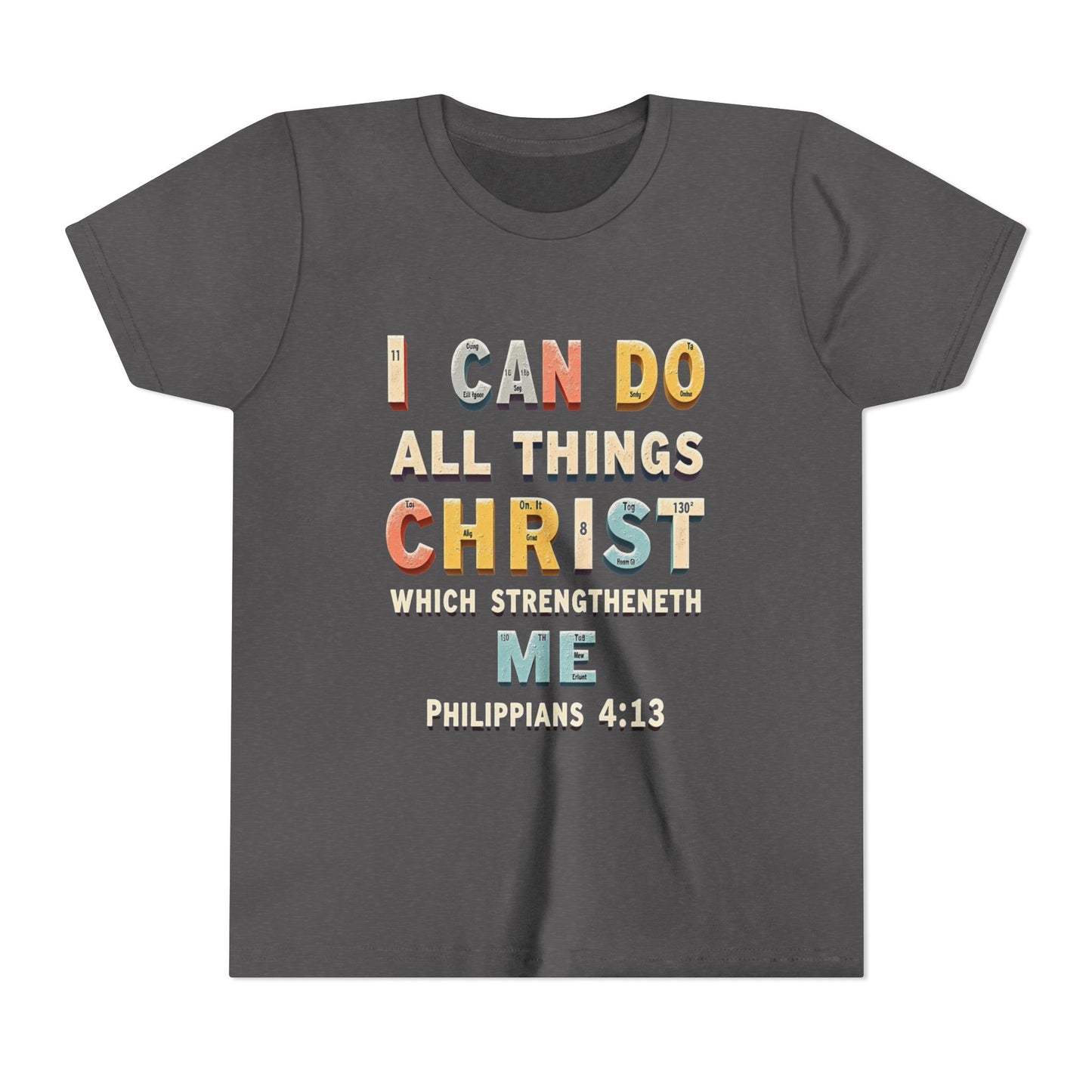 I Can Do All Things Christ Youth Tee | Philippians 4:13 Christian Kids Shirt