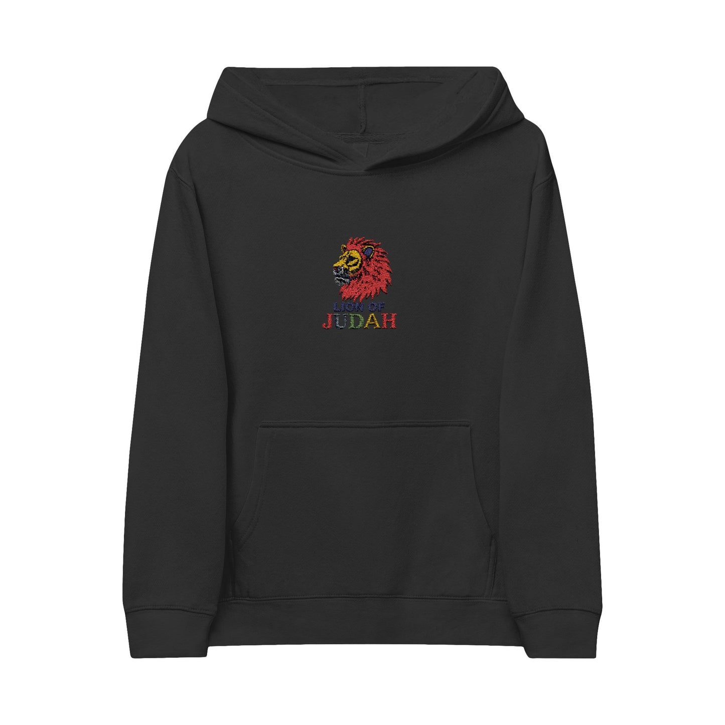 Kids Hoodie - Embroidered 'Lion of Judah' Colorful Lion Design