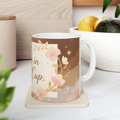 Grace in Every Cup Mug | Floral Script Ceramic Coffee Tea Cup