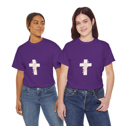 Floral Cross Tee — Delicate Bloom Christian T-Shirt | Meaningful gifts for teens and adults