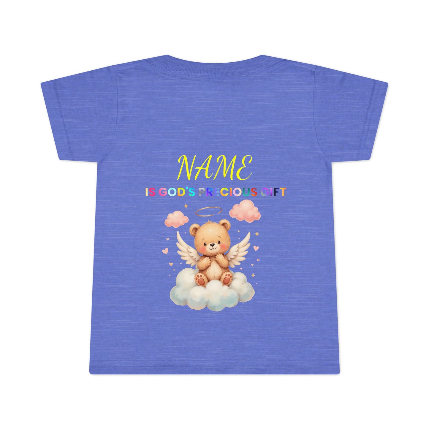 Toddler T-Shirt — Personalized "Child's Name Is God’s Precious Gift" Angel Bear Tee