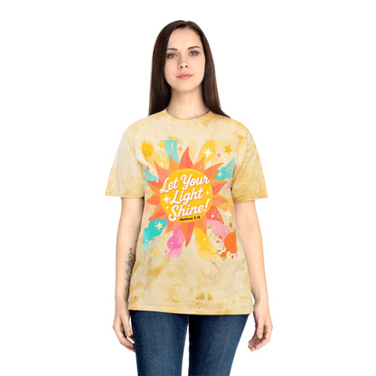 Let Your Light Shine T-Shirt — Retro Sunshine Graphic Tee (Matthew 5:16)