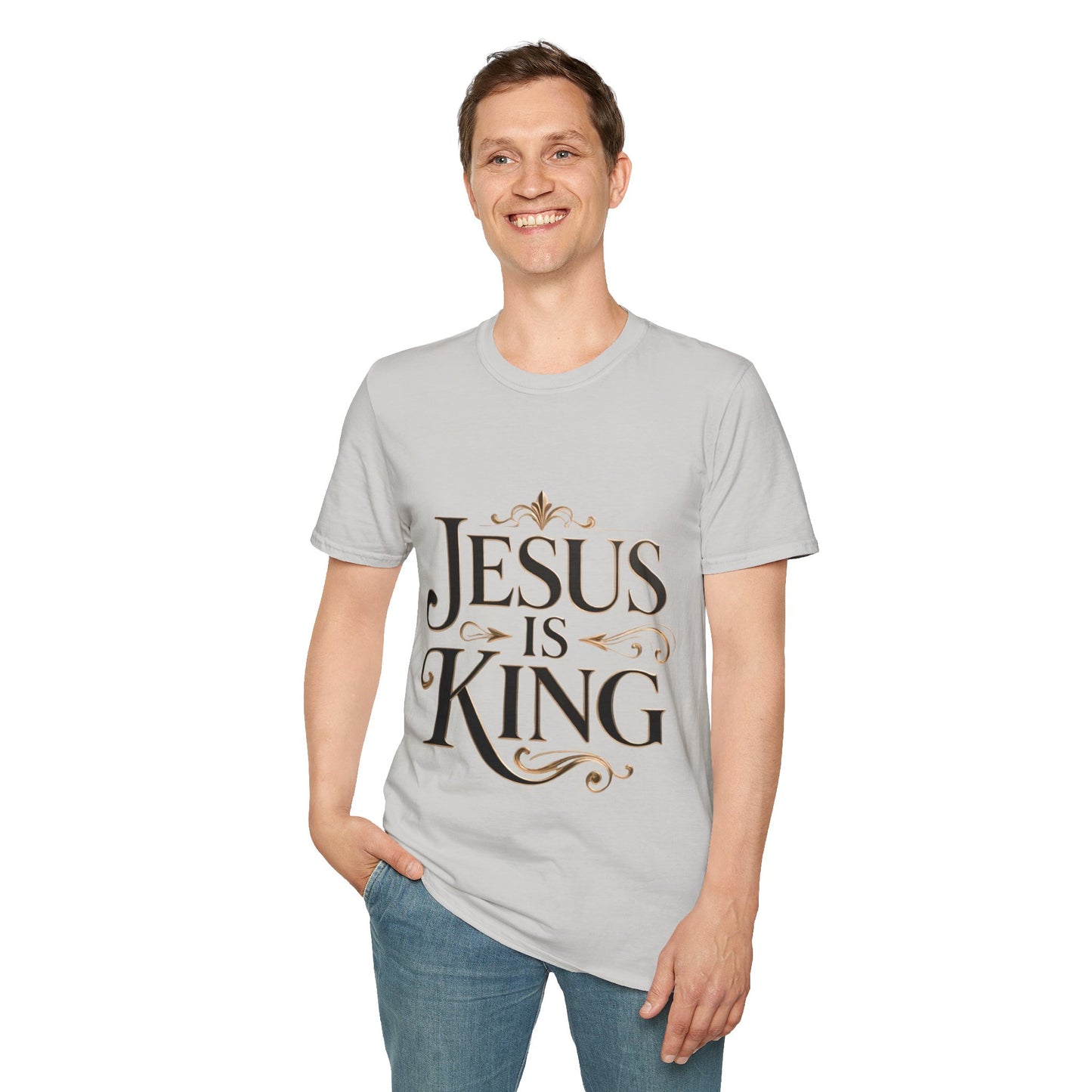 Jesus Is King T-Shirt — Christian Faith Graphic Tee, Inspirational Worship Shirt
