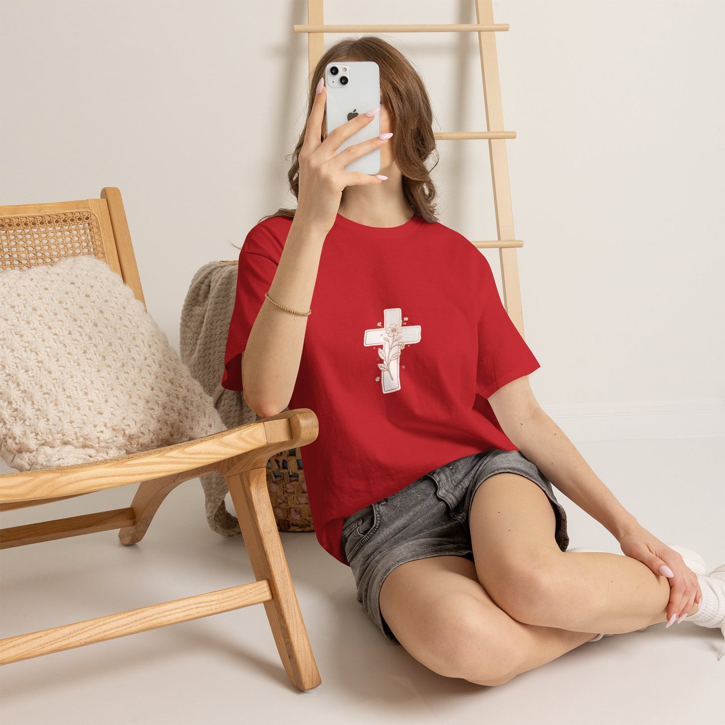 Floral Cross Tee — Delicate Bloom Christian T-Shirt | Meaningful gifts for teens and adults