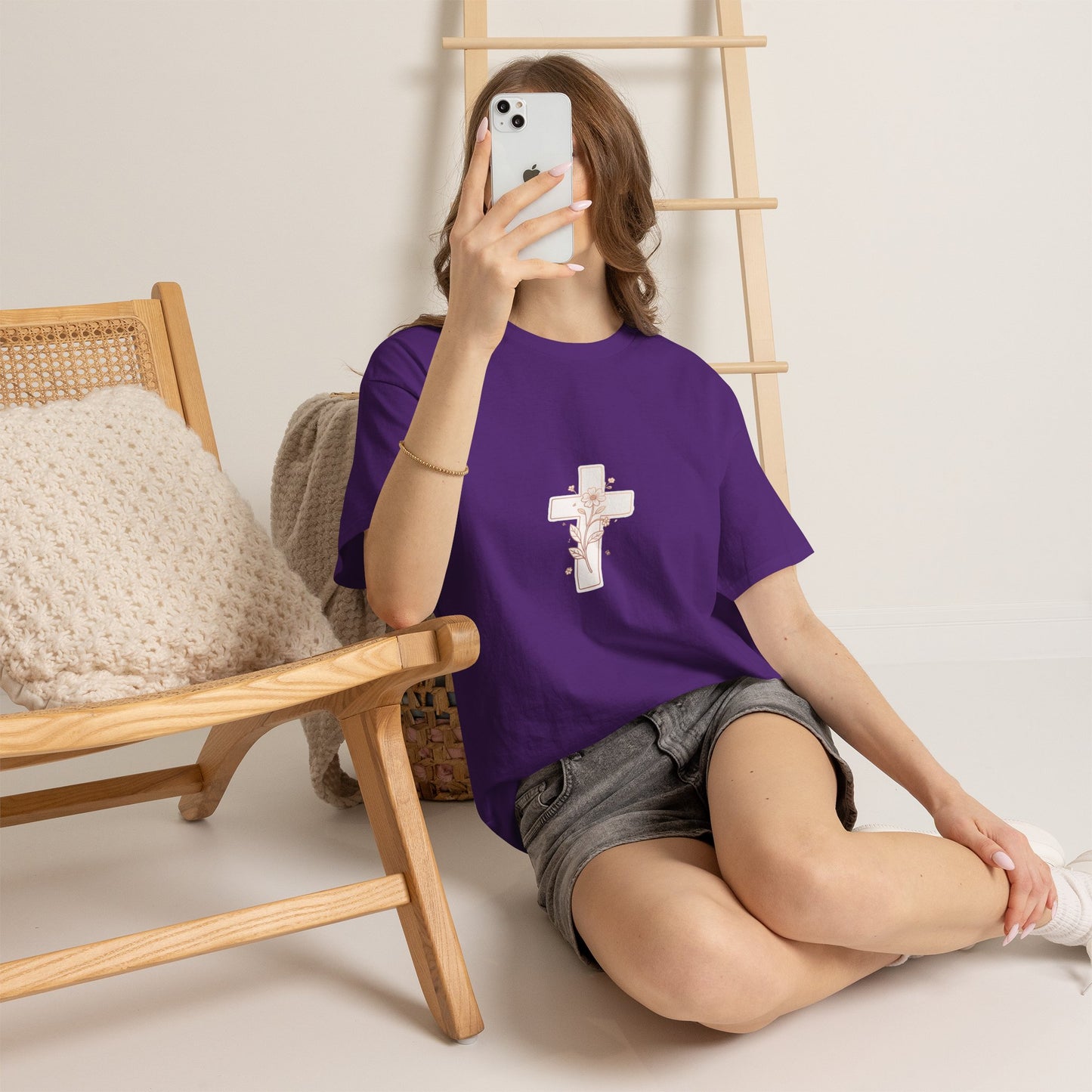 Floral Cross Tee — Delicate Bloom Christian T-Shirt | Meaningful gifts for teens and adults