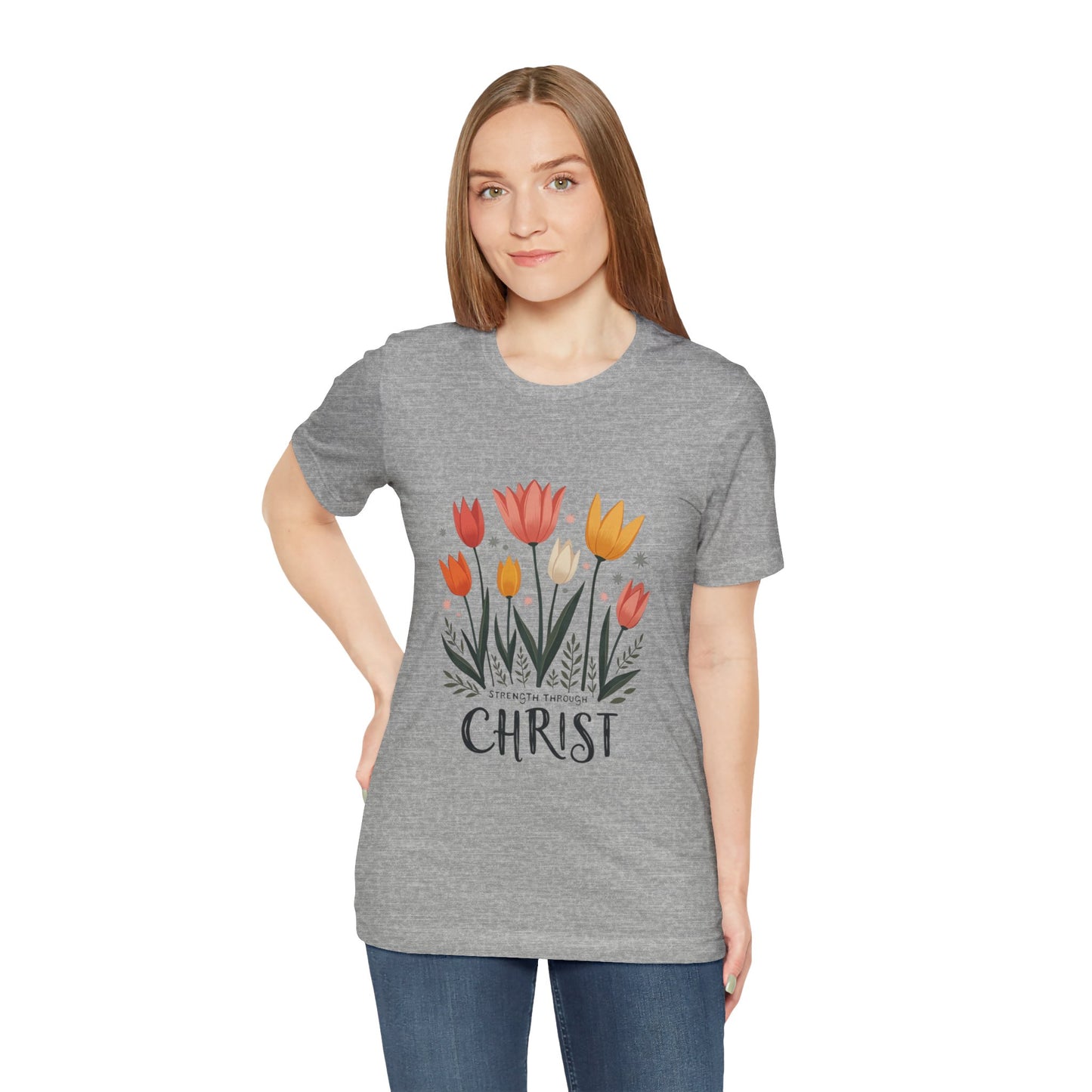 Tulip Floral Faith Shirt | Christian Spring Tee | Unique Gifts for Moms & Teens