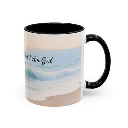 Psalm 46:10 Ocean Coffee Mug – "Be Still and Know That I Am God" Inspirational Ceramic
