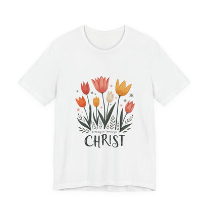 Tulip Floral Faith Shirt | Christian Spring Tee | Unique Gifts for Moms & Teens