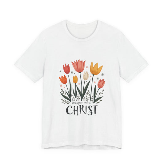 Tulip Floral Faith Shirt | Christian Spring Tee | Unique Gifts for Moms & Teens