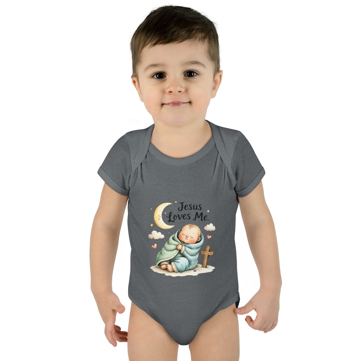 Jesus Loves Me Baby Bodysuit - Infant Christian Onesie for Newborns
