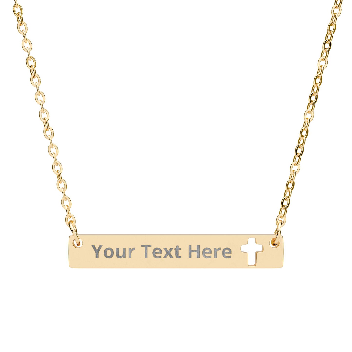 Personalized Cross Bar Necklace | Unique Faith Jewelry for Family and Friends